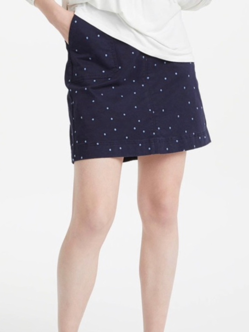Boden Polka Dot Chino Cotton Skirt - 6R 🌟
